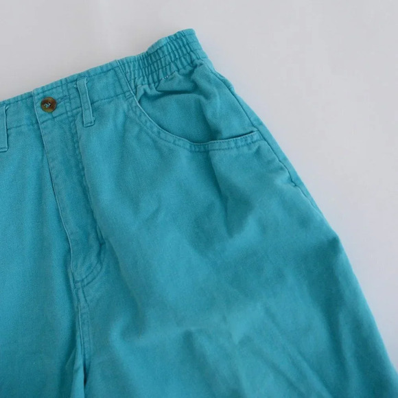 Vintage Lady Footlocker Casuals Teal Straight Leg High-Waisted Pants  S - Picture 13 of 13